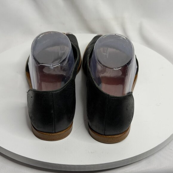 1.State Sandals Women’s Size 6.5 Black Celvin Leather D'Orsay Flat Open Toe - Picture 4 of 8